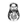 Pug in matryoshka style