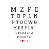 Eye chart "love" heart