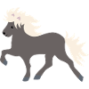Windfarbenes Islandpferd