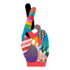 Fingers crossed in pop art style