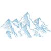 Mountains peaks drawing