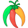 Piment rouge vert jaune poivre
