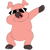 Dancing dabbing pig