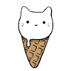 Cute Cat Ice Cream