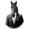 Pferd im Anzug