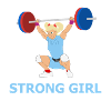 Strong girl - illustration - gift idea