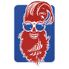 dødshoved hipster skægget kraniet kran design fant