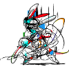 Easter Bunny/ Abstract
