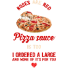 Róże w pizzy róże czerwone, mówiąc: podarunek
