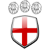 Tres leones Inglaterra fútbol bandera inglesa
