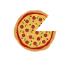 Missing pizza couple design