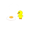 Funny chick and fried egg T-shirt for kids