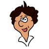 Comic Happy Women's Face
