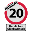 Hurrah 20 Birthday - Congratulations