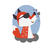 T-Shirt cooler Fuchs mit Zigarette