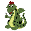 Googly green dragon