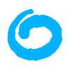 Stylish circle (blue)