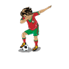 Jugador de fútbol Dab Marruecos Mundial