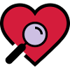 Heart examination magnifying glass