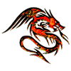 Dragon fire , digital, rot