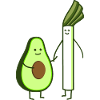Leeks and avocado