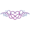Heart with infinity sign, pink