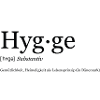 Hygge word in black