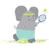 T-Shirt Tennis Elephant