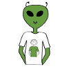 Alien human T-shirt