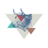 Conception de triangle de vache