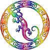 Gecko Ornament Rainbow