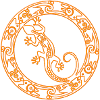 Gecko Ornament Outline