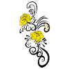 Yellow Roses Ornament Frame