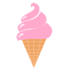 Softeis Eis - Rosa Sommer Eis