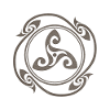 Latene keltisches Symbol grau meliert