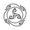 Latene Celtic symbol gray