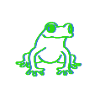 Frog frog green blue