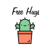 Free Hugs Cactus Hugs Black