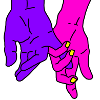 hands purple