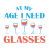 Wine Age Glasses Gift Saying
