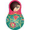 Matroschka Helena (rosa/grün)