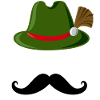 Bavarian Gambsbarthut with Mustache gift