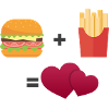 Burger und Pommes