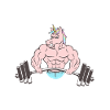 Monocycle gym musculo-squelette Muskolöses Pony