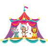 Circus - Monkey Circus - Circus Animals Hare Lion