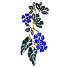 Midnight blue flower tendril