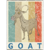 Chèvre, style rétro, grunge