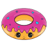Sweet donut with eyes