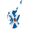 Scotland Map with Lion Rampant
