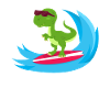 Surfender Dinosaurier